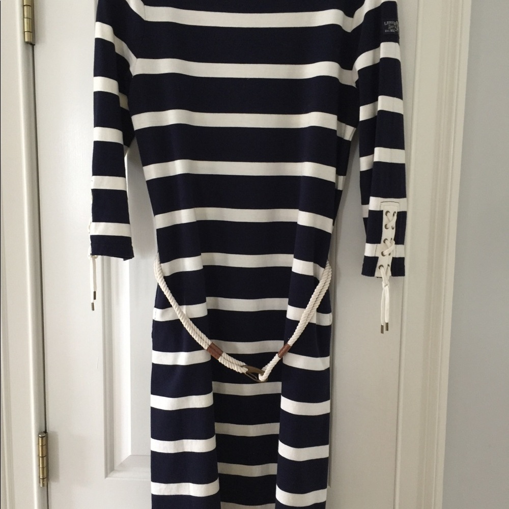 Ralph Lauren Nautical Belted Cotton Dress